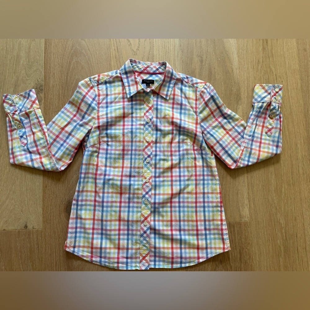 Talbots Multicolor Plaid Button-Down Shirt
